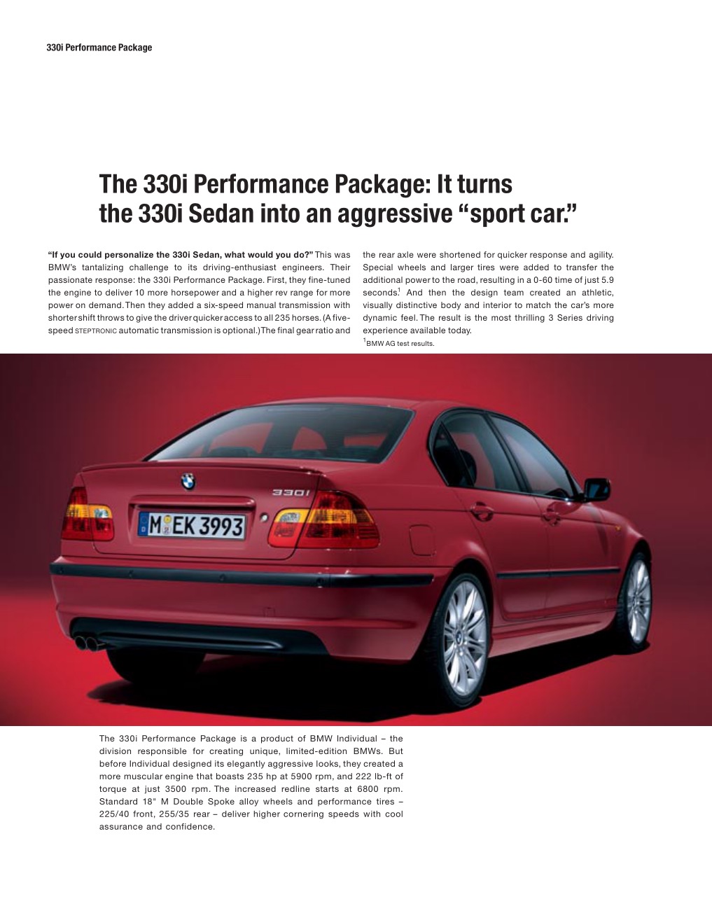 2005 BMW 3-Series Sedan Brochure Page 1